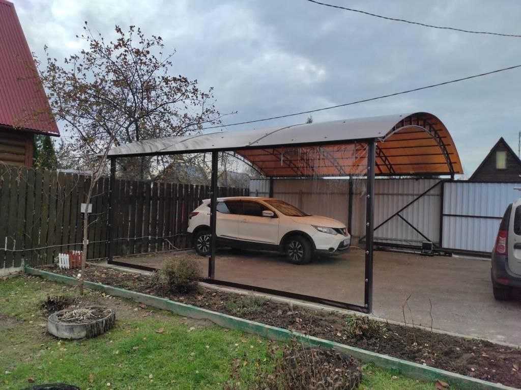 Прозрачные шторы ПВХ для навеса под автомобиль в Навле